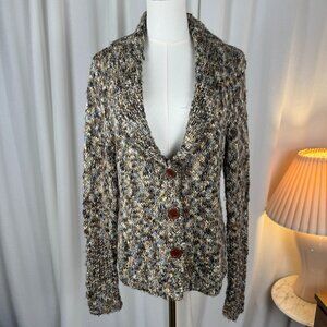 VTG Y2K Melange Textured Knit Cardigan/Blazer size Medium